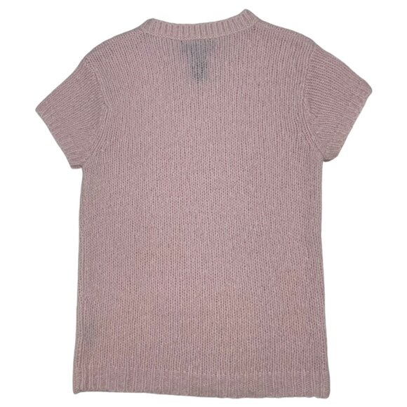 Ralph Lauren Ralph Vintage Sweater M Pink Wool Short Sleeve Crew Quiet Luxury - Picture 11 of 12